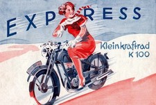 Blechschild EXPRESS K 100 30 x 20 cm Metallschild Vintage Motorrad (037970)