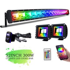 52Inch LED Light Bar + 2Pcs