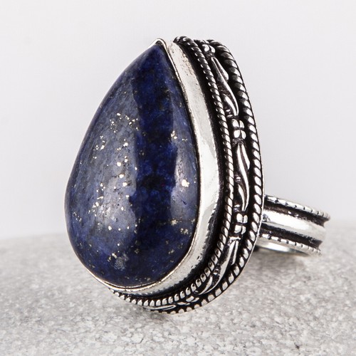 Großer silber ring lapis - silber,