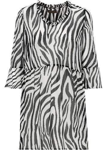 Longbluse schwarz weiß - gr.,