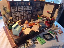 Kaufmannsladen alt, antik ca.60x30cm mit Zubehör