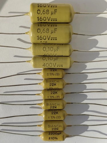 11x mullard mustard - mullard, capacitors