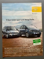 Erdgas Opel Combo & Zafira CNG 2006 Vintage Ad Werbung Reklame