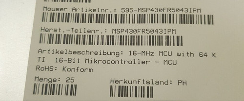 Stk ti msp430fr5043ipm - stk.,