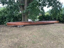 Holzboot 11 Meter Lang 8 er Kanadier Anfang 60 iger Jahre Rarität