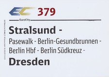 Zuglaufschild 379 stralsund - 379,