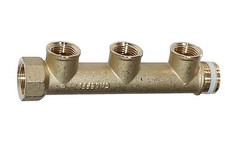 Verteilerrohr Verteiler Druckluftverteiler Wasserverteiler Messing 1"