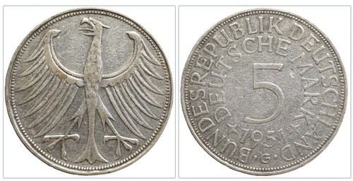 Brd deutsche mark 1951 - 5,