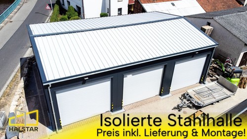 Isolierte stahlhalle 10x20x5m - isolierte,