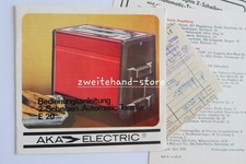 Bedienungsanleitung DDR, AKA Electric Automatic-Toaster E 20