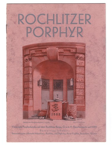 Alte werbeschrift rochlitzer - werbeschrift,