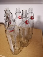 6 x Glasflasche mit Bügelverschluss 1  Liter Fa. Kunzmann leer, gebraucht 