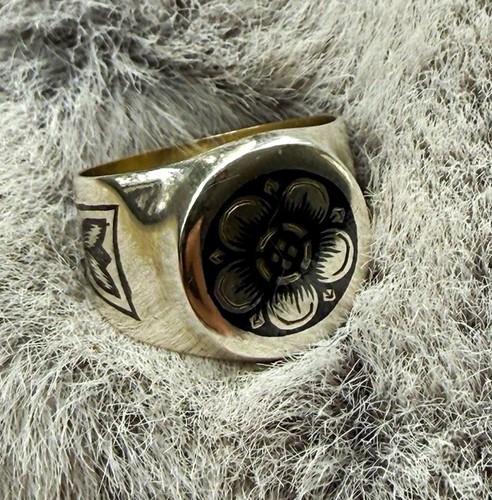 Niello silber 875 - 875, siegelring
