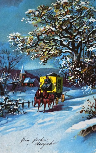 Weihnachten kutsche kirche - kutsche,