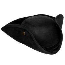 Einfacher Dreispitz schwarz -