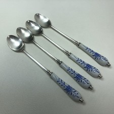 FRIESISCH BLAU August Warnecke 4 x Löffel Kaffeelöffel Eislöffel 17 cm