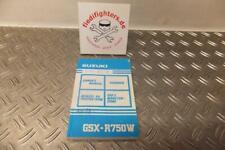Bedienungsanleitung Buch Fahrerhandbuch Suzuki GSX-R750W 91 99011-07F50-18R