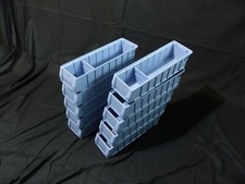 10 Regalkasten Lagerkisten Schütten Lagerboxen blau unterteilbar mit Trennstegen