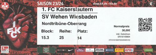 Ticket kaiserslautern sv - ticket, 1.