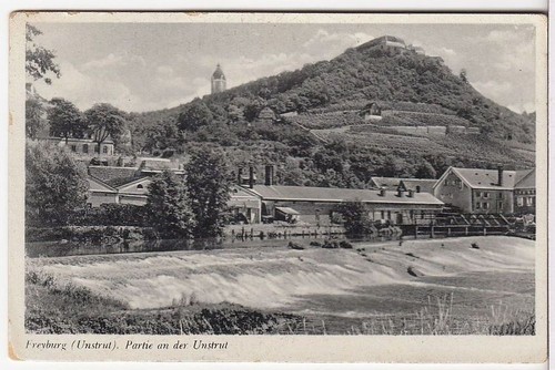 Freyburg unstrut partie an - ak,