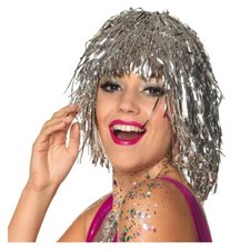 Glitzer perücke damen folien - glitzer,