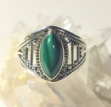 Ring mit Malachit, 925er