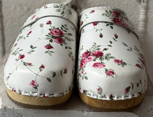 Simson damen holz - simson, holz-leder-clogs