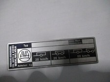 BPW Typenschild Schild