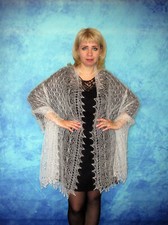 Gestrickter ziegenflaum schal - ziegenflaum,