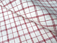GroBer Ballen Baumwollstoff Karo rot/weiss  8,00/1,60 Meter um 1920/30