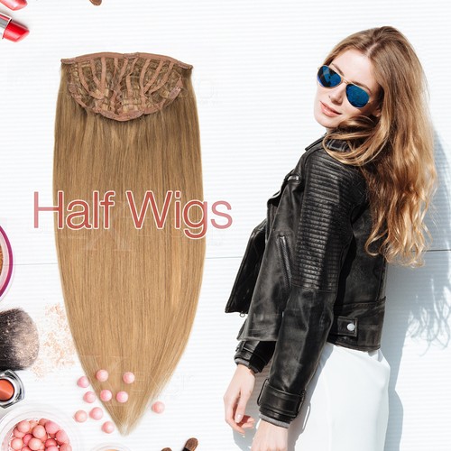 Halfwig echthaar extensions - halfwig,