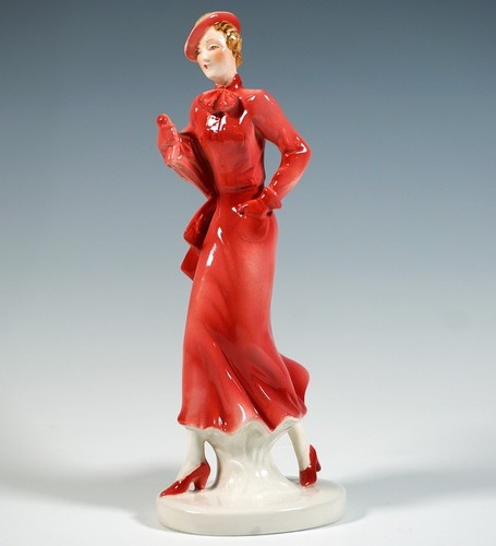 Art deco keramik figur - art,