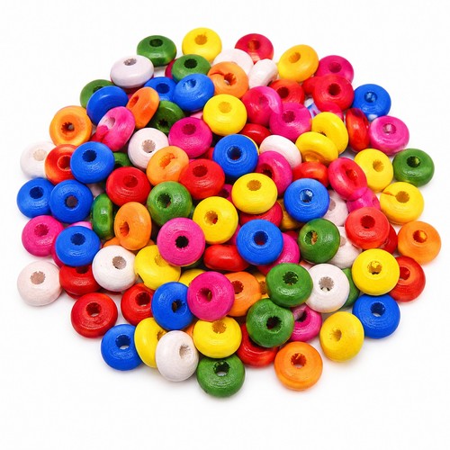 300stk holzperlen 10mm donut - 300stk,