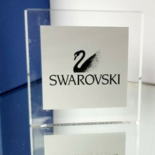 Swarovski Acryl Schild Schwarzer Schwan Acryllic Plaque Black Swan 10 x 10 cm