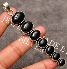 Schwarzer Onyx Edelstein 925