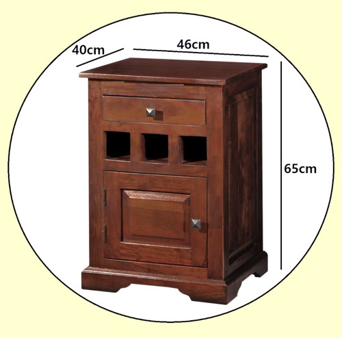 Nachttisch akazie 46x40x65 - nachttisch,
