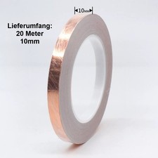 Kupferfolie Kupferband selbstklebend lötbar Kupfer Abschirmfolie 2 3 5 6 8 10 mm