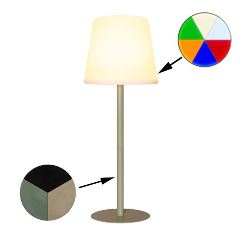 Led akku tischlampe multicolor - led,