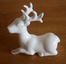 Keramik weiß Hirsch Porzellan
