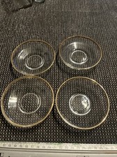 4x Glas Untertasse mit