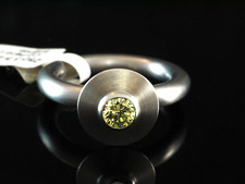 Ring Edelstahl Changes 1 Ring Gr 54  Marke Kado Design Zirkona peridot light