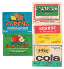 DDR afg-Etiketten Limonade/ Cola - TURMBRÄU, Leipzig (C1)