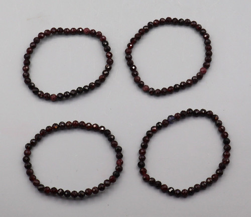 Granat grob facettiert armband - facettiert,