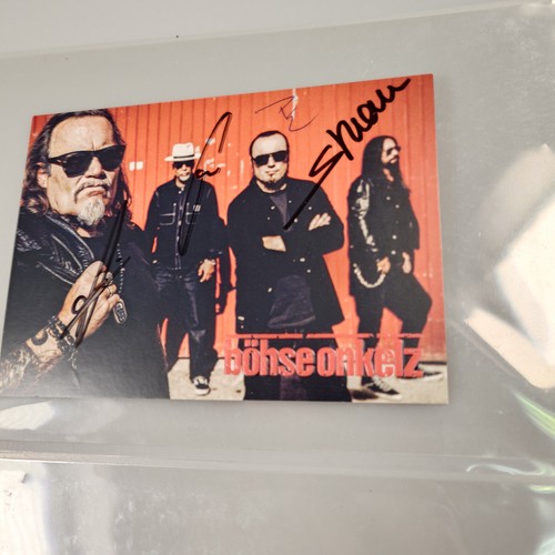 Böhse onkelz autogrammkarte - böhse,