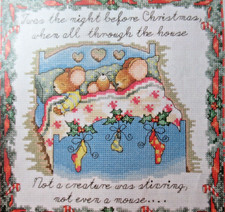 Stickvorlage "Weihnachtsmäuse - Noch 1 x schlafen" Kreuzstich-Motiv Lucie Heaton
