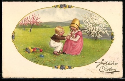 Künstler pauli ebner - künstler-ak,