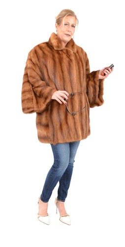 A6003 nerzjacke echt pelz - echt,