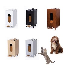 Trockenfutterspender 20L Katze Hund Futterspender Futterautomat mit Schale Tiere