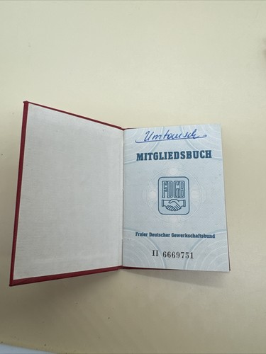 Original mitgliedsbuch fdgb - original,
