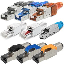 Netzwerk Stecker RJ45 CAT8 CAT8.1 CAT7 CAT6A CAT6 Netzwerkstecker Werkzeuglos